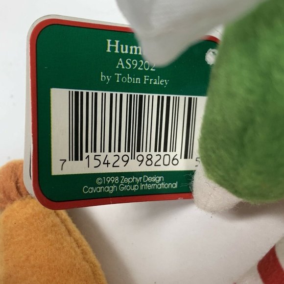The Humbug Bean Bag Bug with Wings 1998 Zephyr Design Green Coat Plush ToY NWT - Picture 4 of 5
